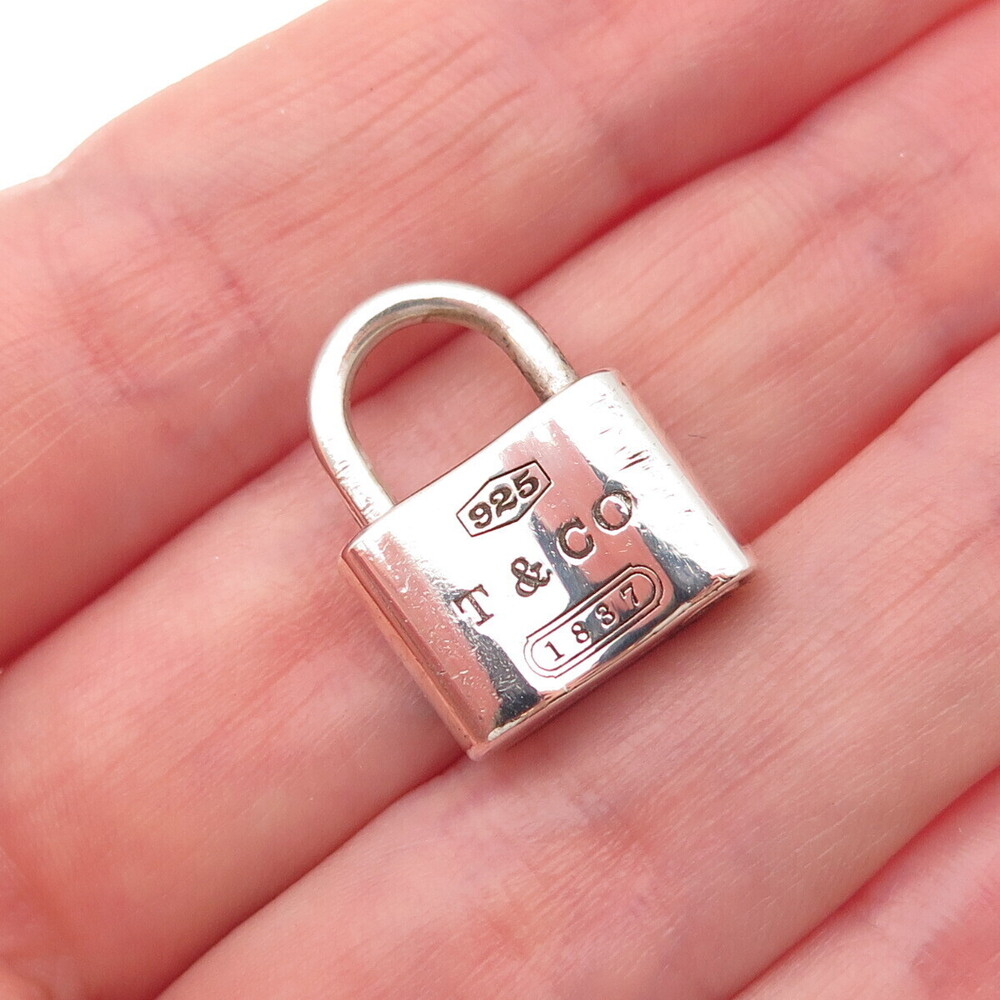 Tiffany & Co. 1837 Collection 925 Sterling Silver Vintage Padlock Charm Pendant